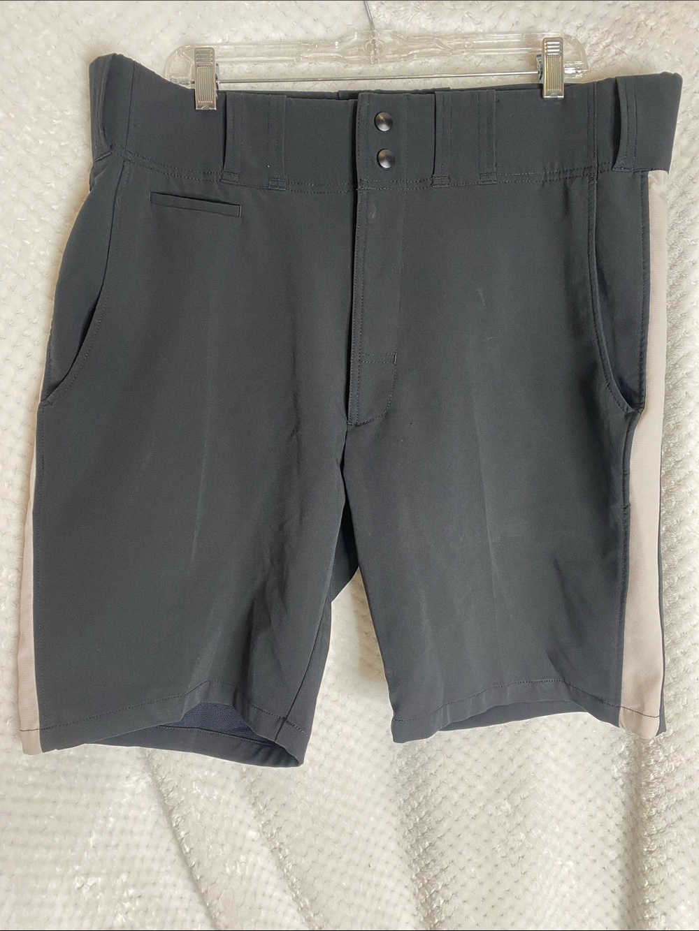 Honig’s Whistle Stop Performance Black Referee Shorts with Side Stripe